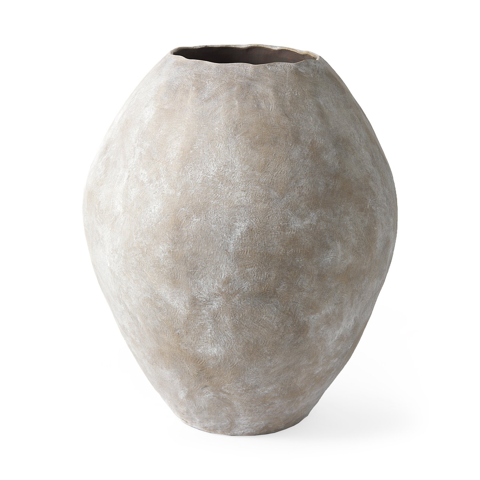 Gobi 23L x 28H Large Tan Ceramic Oval Vase