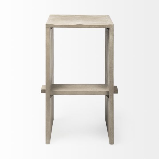 Aida 30" Seat Height Light Gray Wood Bar Stool - Image 2