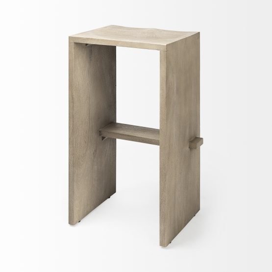 Aida 30" Seat Height Light Gray Wood Bar Stool - Image 5