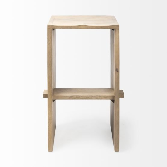 Aida 30" Seat Height Light Brown Wood Bar Stool - Image 2