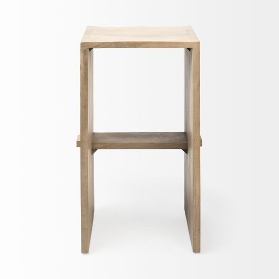Aida 30" Seat Height Light Brown Wood Bar Stool - Image 4