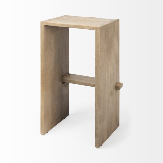 Aida 30" Seat Height Light Brown Wood Bar Stool - Image 5
