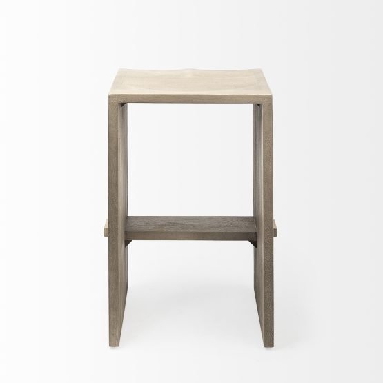 Aida 26" Seat Height Light Gray Wood Counter Stool - Image 4