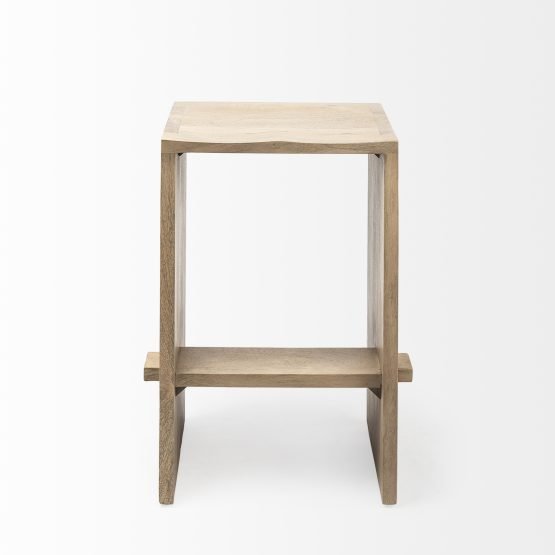 Aida 26" Seat Height Light Brown Wood Counter Stool - Image 2