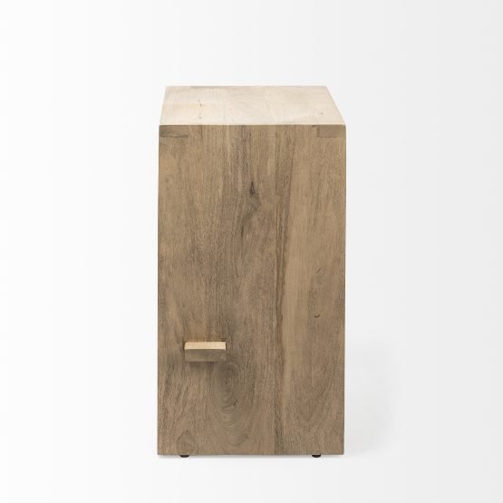 Aida 26" Seat Height Light Brown Wood Counter Stool - Image 3