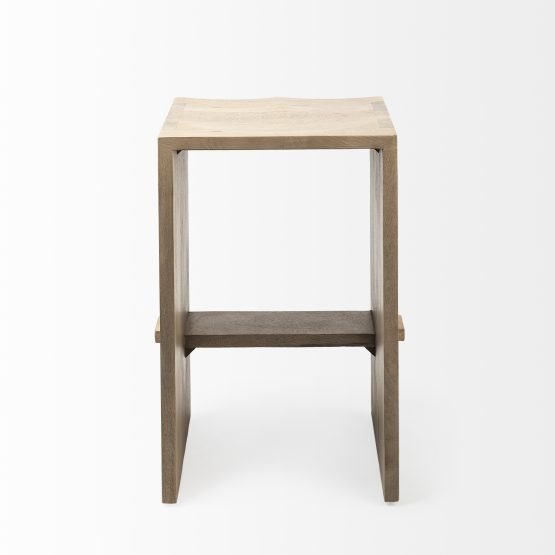 Aida 26" Seat Height Light Brown Wood Counter Stool - Image 4