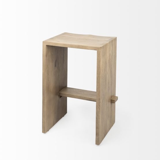 Aida 26" Seat Height Light Brown Wood Counter Stool - Image 5