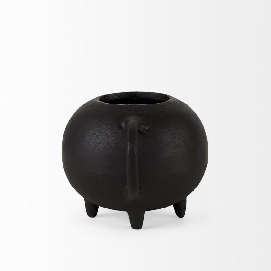 Cyrus 8.7L x 4.7W x 8.3H Black Spherical Vase Decorative Object - Image 3