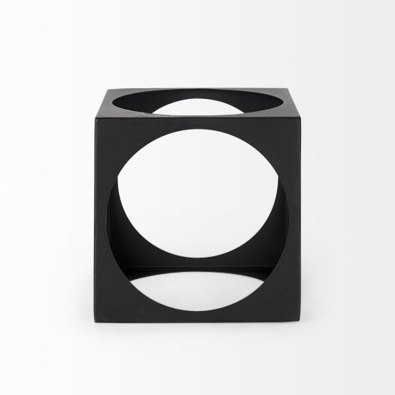 Trifolia 4.9L x 4.9W x 4.9H Matte Black Metal Small Square Decorative Object - Image 2