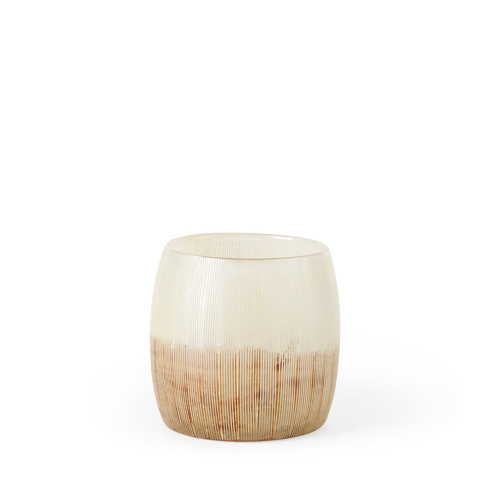 Agnetha  7.3L x 7.3W x 6.8H Gold/Cream Ombre Glass Vase