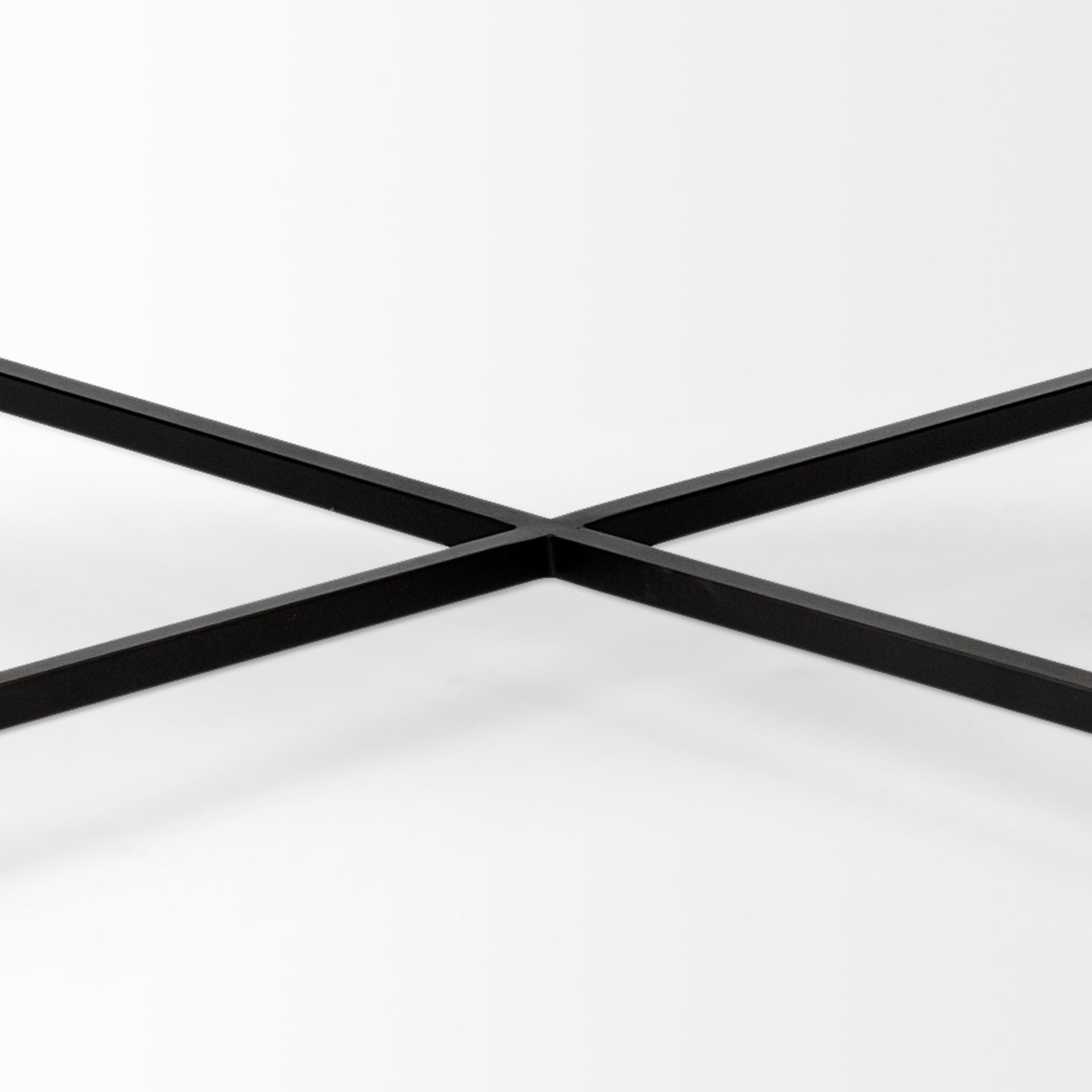 Lucas 30x30 White Marble Top Black Metal Base Coffee Table - Image 3