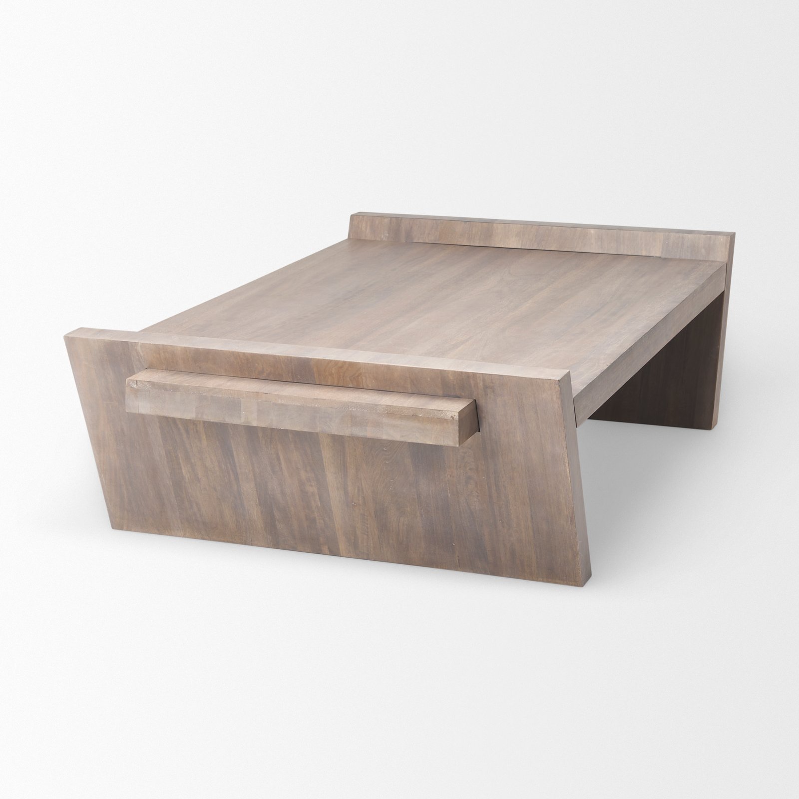 Elaine 59x36 Brown Solid Wood Top & Base Coffee Table - Image 4