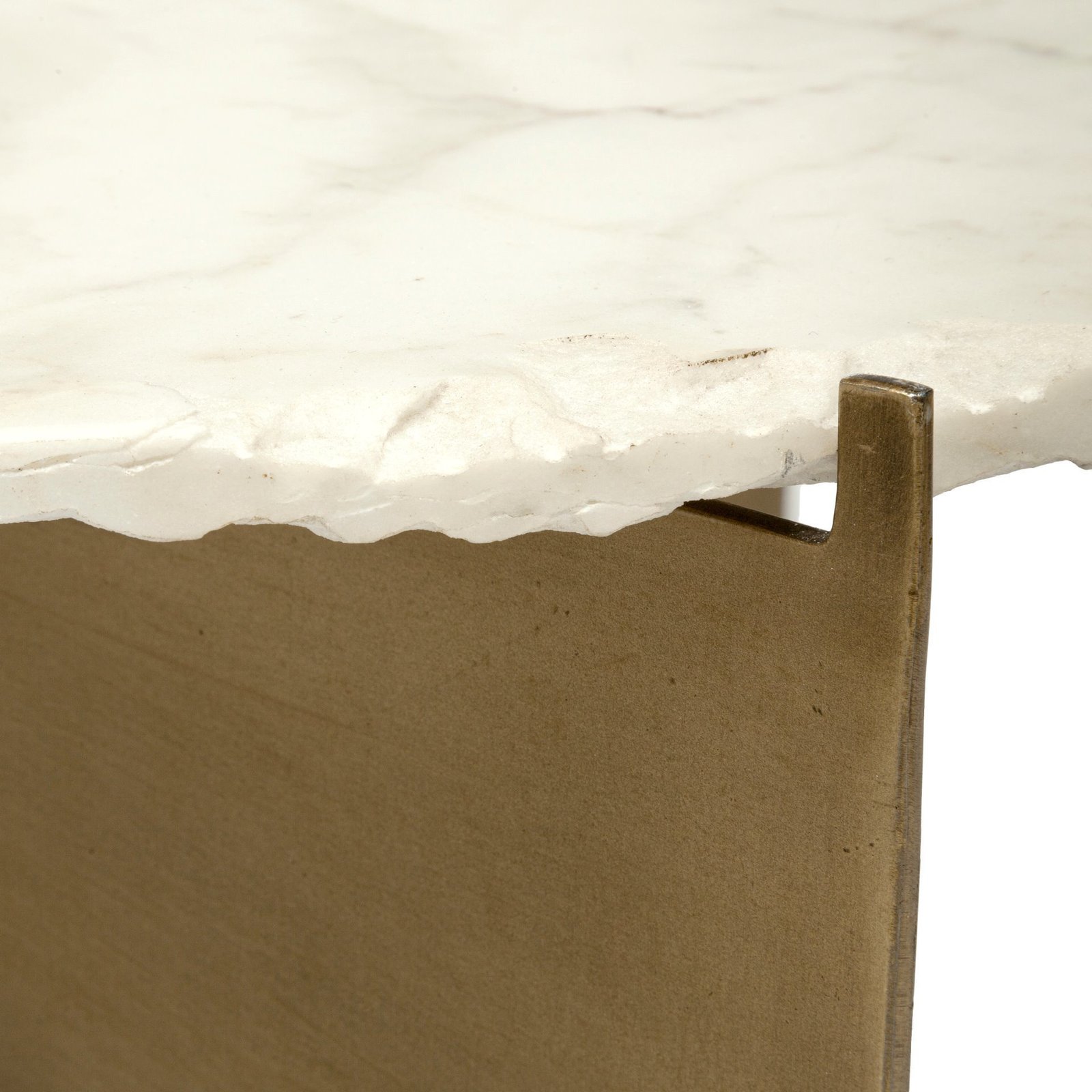 Reinhold 48x30 Oval Marble Top Gold Metal Base Coffee Table - Image 4