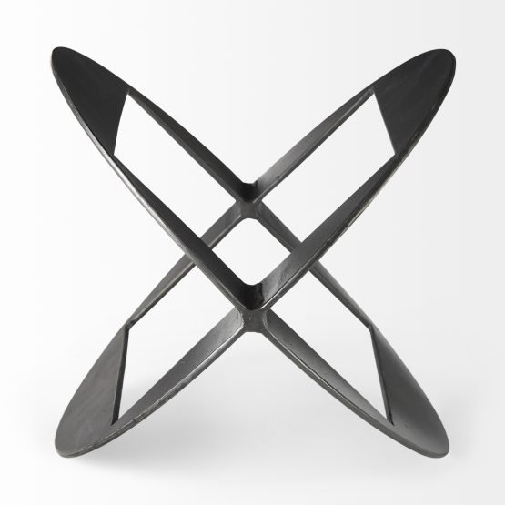 Cusco 7.0L x 7.0W x 10.0H Black Iron Large Geometric Decorative Object - Image 2