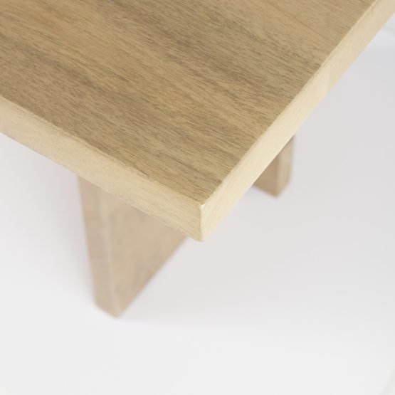 Aida 84L Light Brown Wood Dining Table - Image 5