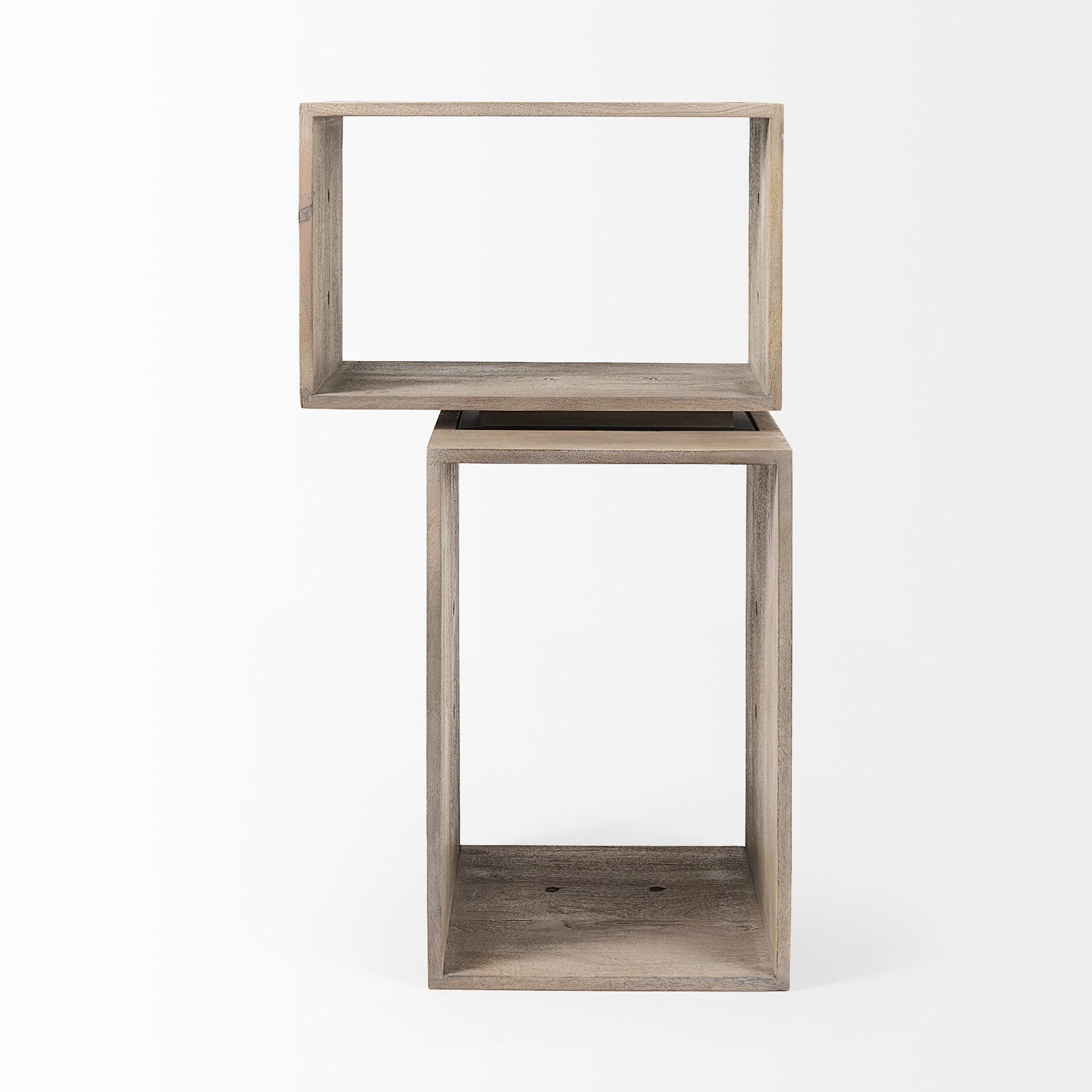 Simul (Set of 2) Light Brown Wood Modular Shelving Unit - Image 3
