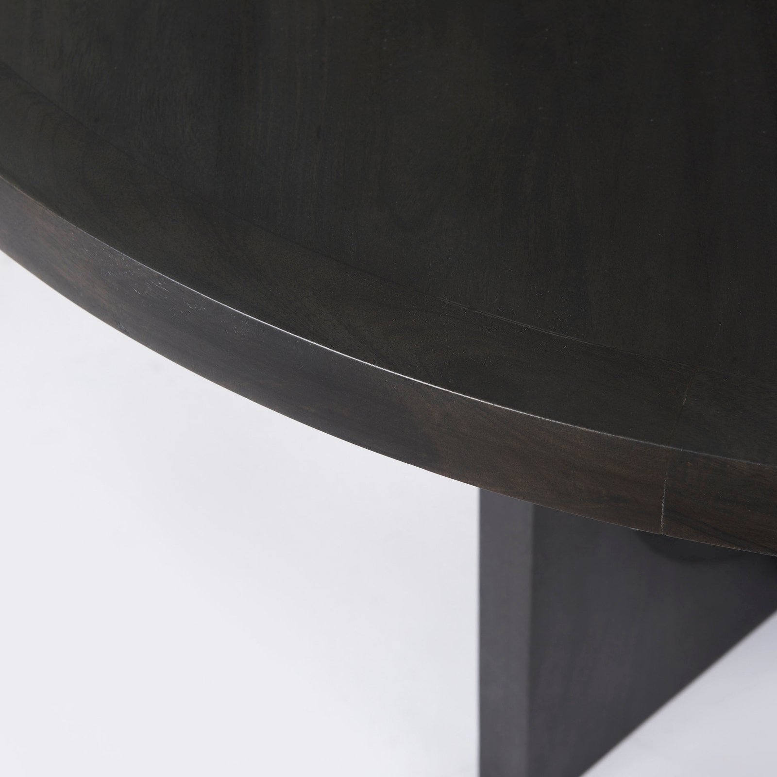 Liesl 54.L x 54.0W x 30.0H Black Wood W/ Circular Top Dining Table - Image 5
