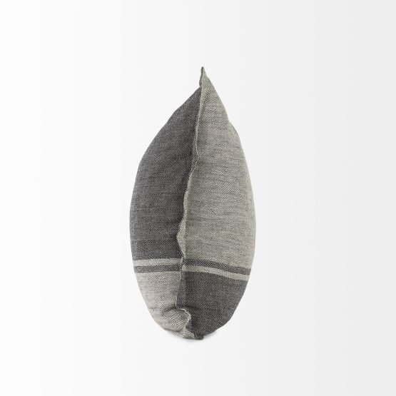 Zadie 20L x 20W Light Gray and Dark Gray Fabric Color Blocked Decorative Pillow Cover - Image 3