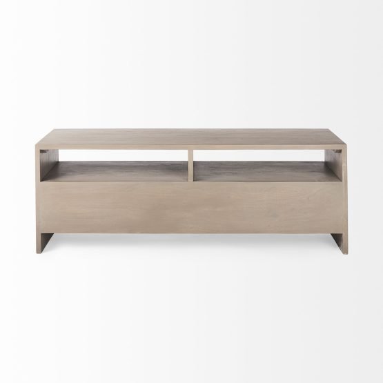 Konstantin 60.0 x 18.0 x 21.0 Light Brown Wood W/ Live Edge Four Drawer Media Console - Image 4