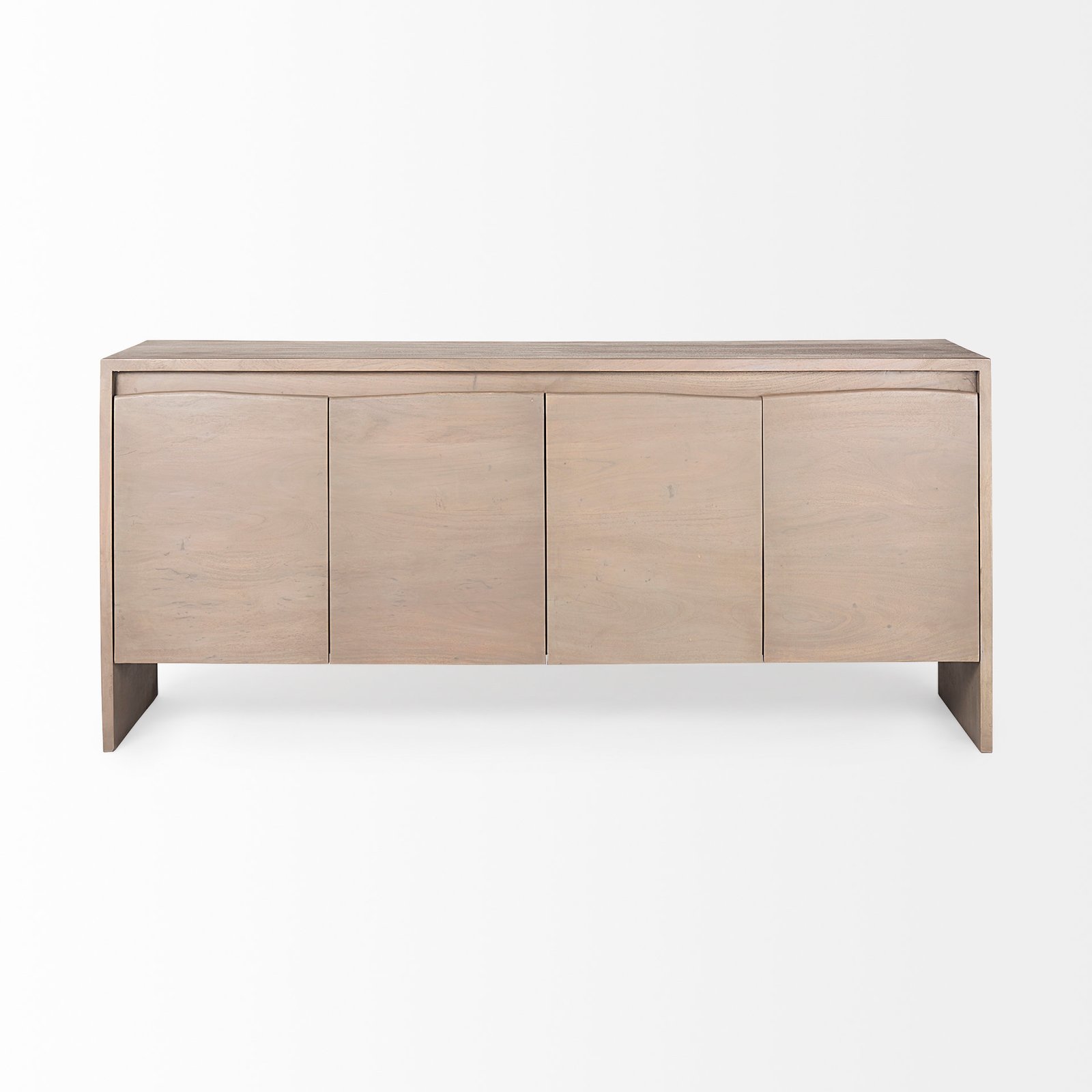 Konstantin 72.0 x18.0 x 32.0 Light Brown Wood W/ Live Edge Four Door Sideboard - Image 2
