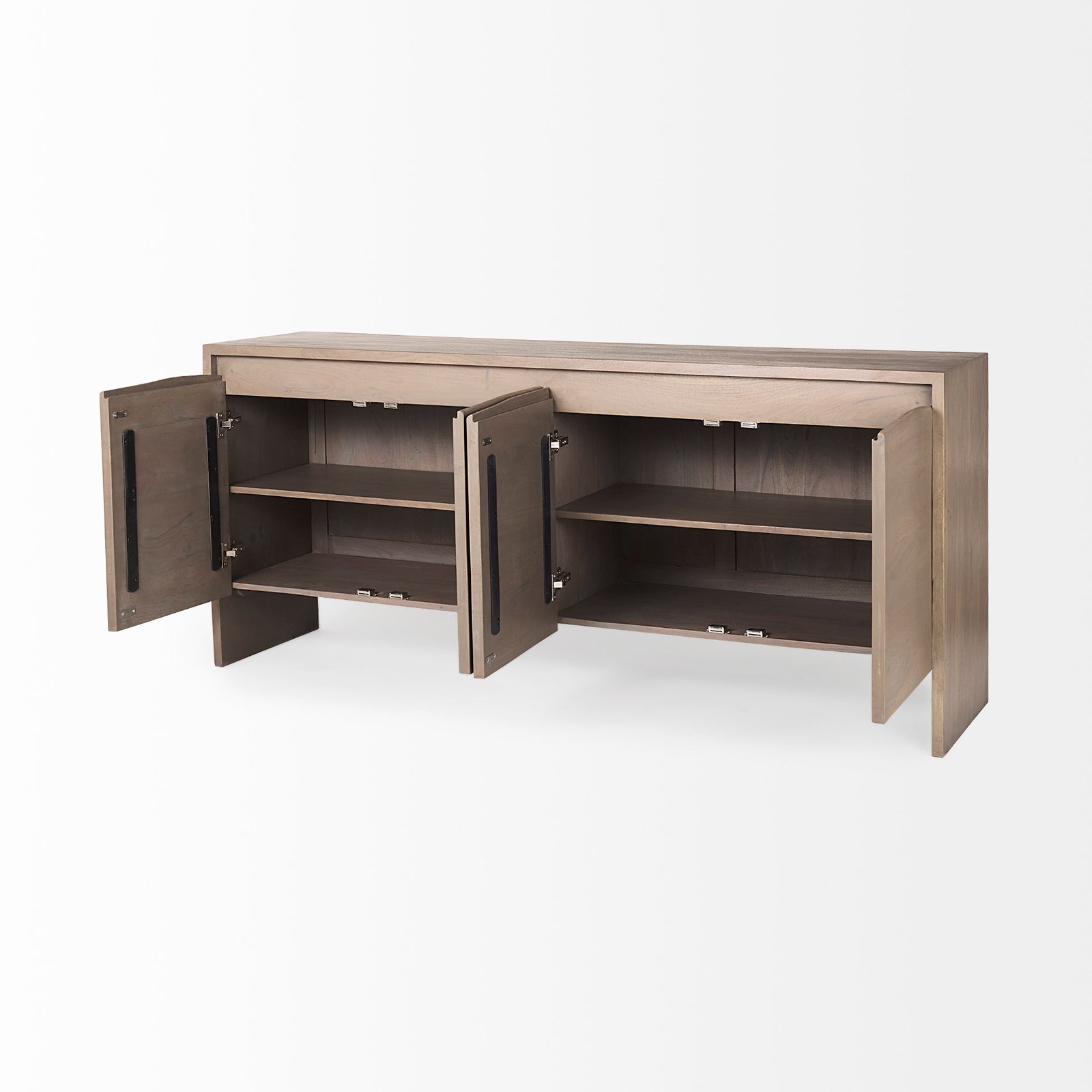 Konstantin 72.0 x18.0 x 32.0 Light Brown Wood W/ Live Edge Four Door Sideboard - Image 5