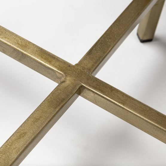 Vincent 33" Octagonal White Marble Tabletop w/ Gold Metal Base Coffee Table - Image 5