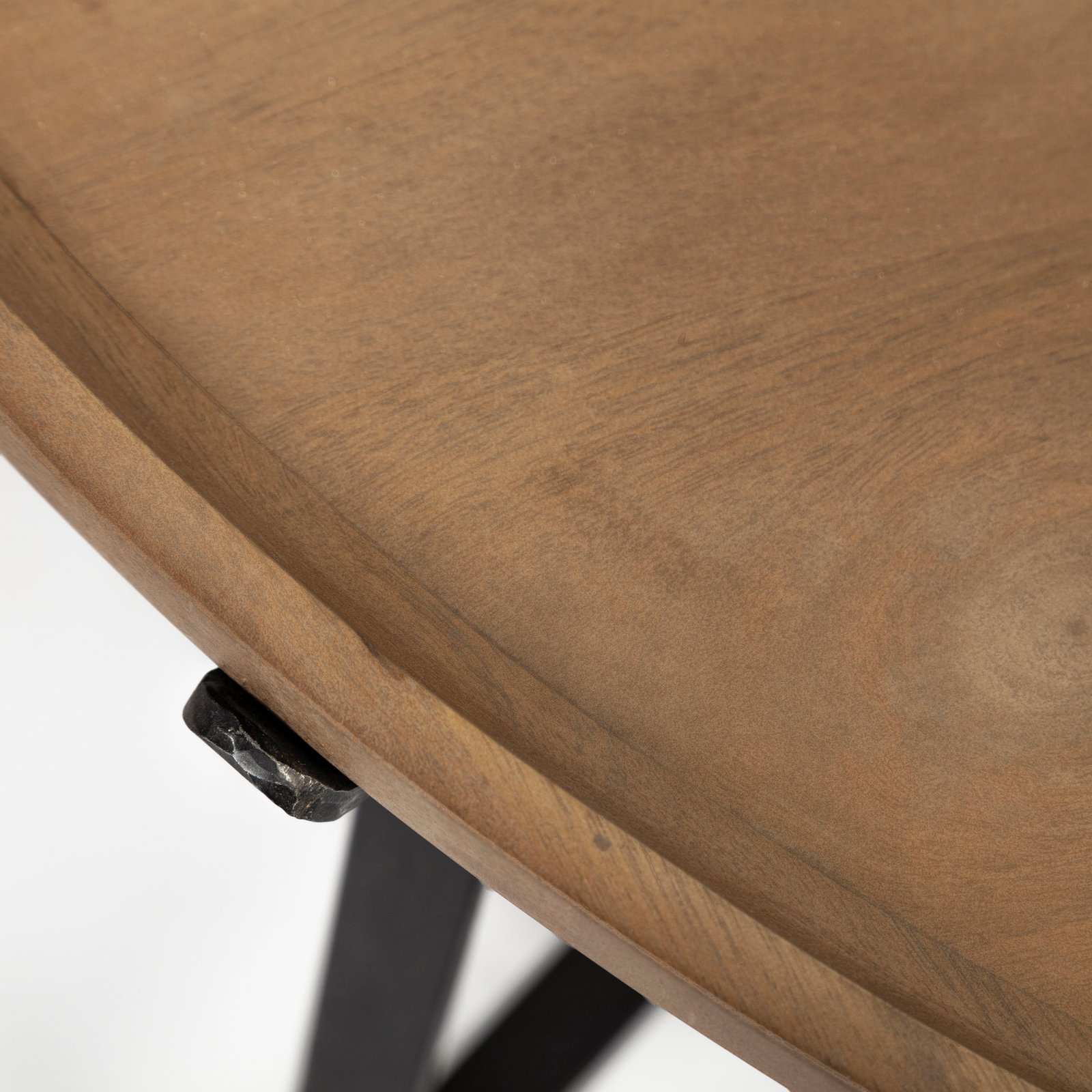 Helios (Set of 2) Brown Solid Wood Top Black Metal Base Nesting Coffee Tables - Image 5