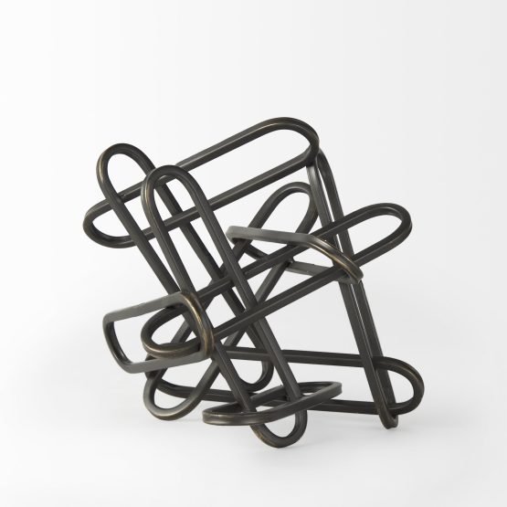 Henderson 10.4L x 8.3W x 7.7H Black Metal Paperclip Decorative Object - Image 2