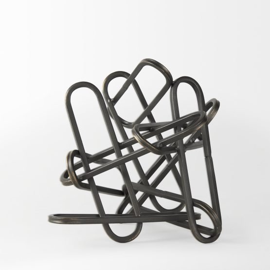 Henderson 10.4L x 8.3W x 7.7H Black Metal Paperclip Decorative Object - Image 3