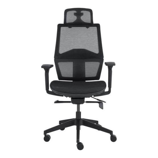 Bruno High Back Office Chair in Black Mesh and Frame