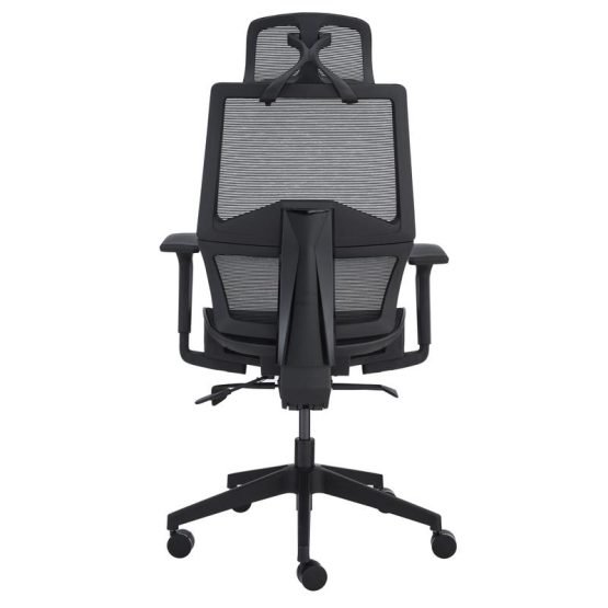 Bruno High Back Office Chair in Black Mesh and Frame - Image 5