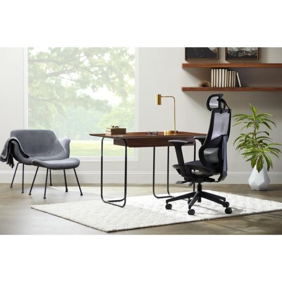 Bruno High Back Office Chair in Black Mesh and Frame - Image 7