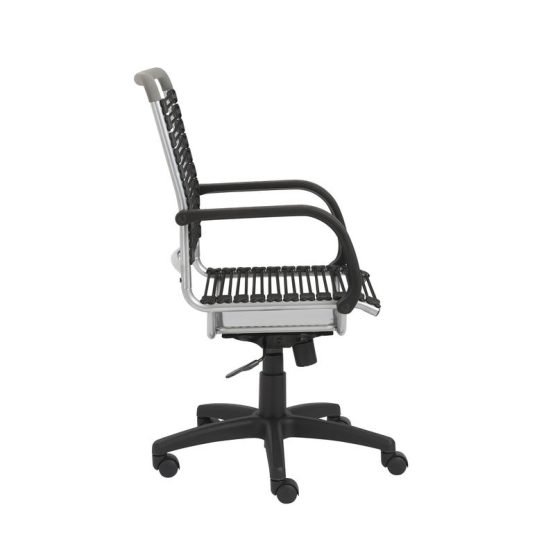 Bungie High Back Office Chair in Black with Aluminum Frame and Black Base - Image 3