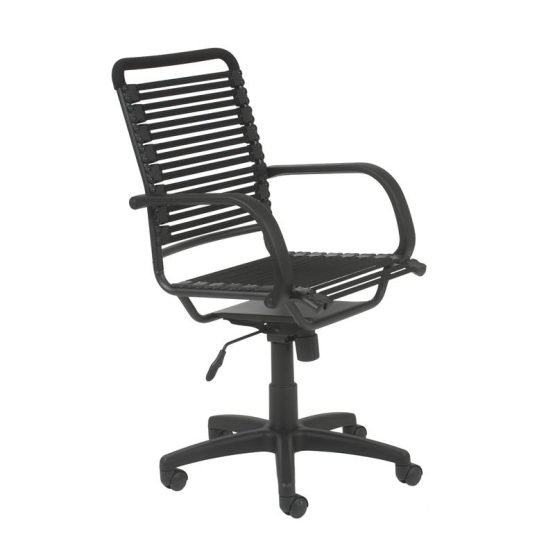 Bungie Flat High Back Office Chair in Black with Graphite Black Frame and Black Base - Image 2