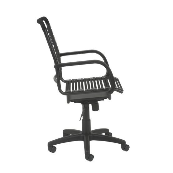 Bungie Flat High Back Office Chair in Black with Graphite Black Frame and Black Base - Image 3