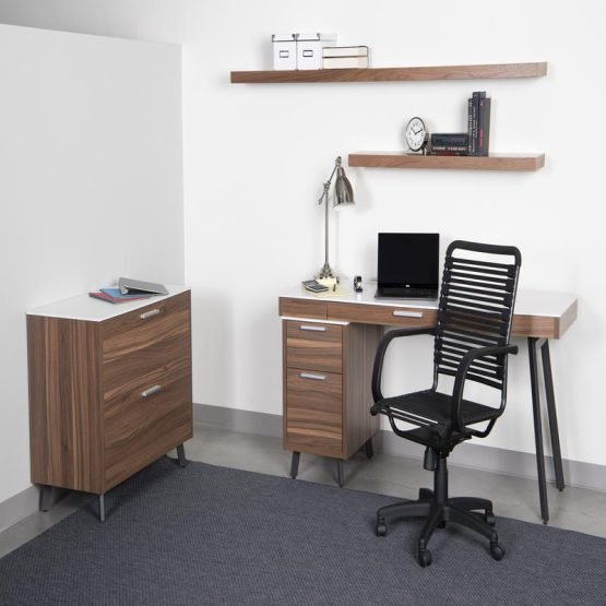 Bungie Flat High Back Office Chair in Black with Graphite Black Frame and Black Base - Image 7