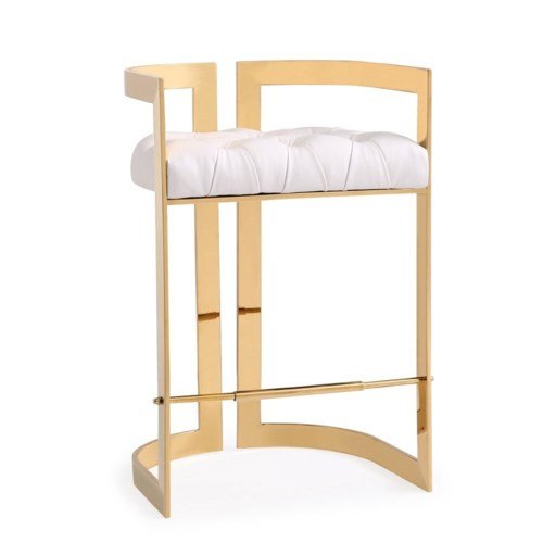 MAJESTIC Counter Chair GY-COU-8050G Aspen White w/ Gold base