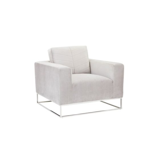 FRANKLIN Accent Chair GY-AC-8145  Grey velvet
