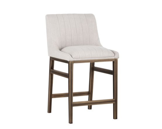 Halden Counter Stool Beige Linen
