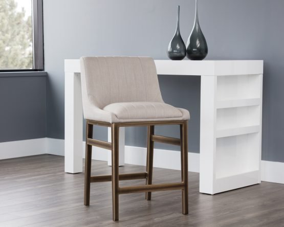 Halden Counter Stool Beige Linen - Image 2