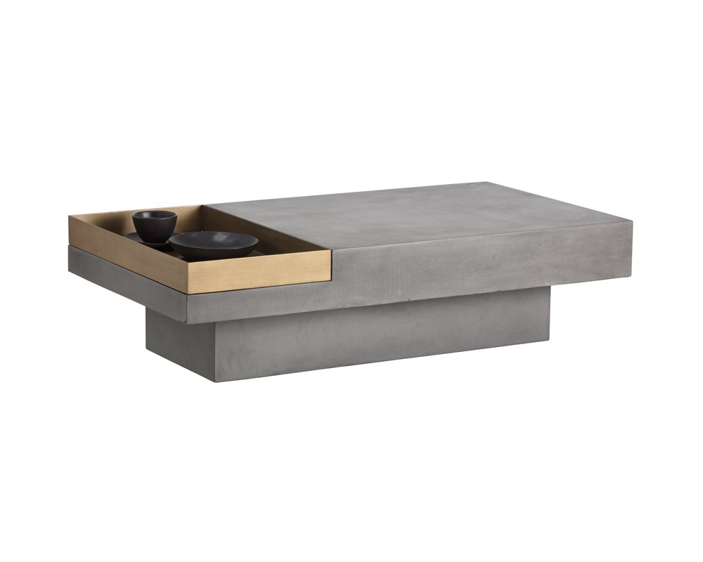 Quill Coffee Table - Rectangular Grey