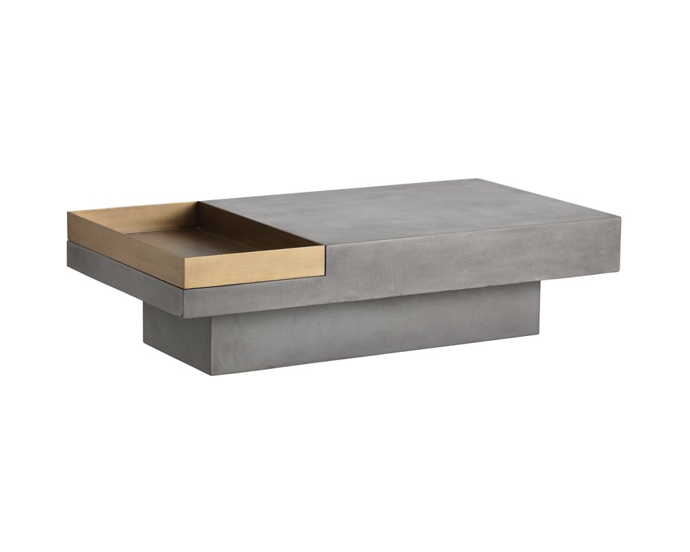 Quill Coffee Table - Rectangular Grey - Image 2