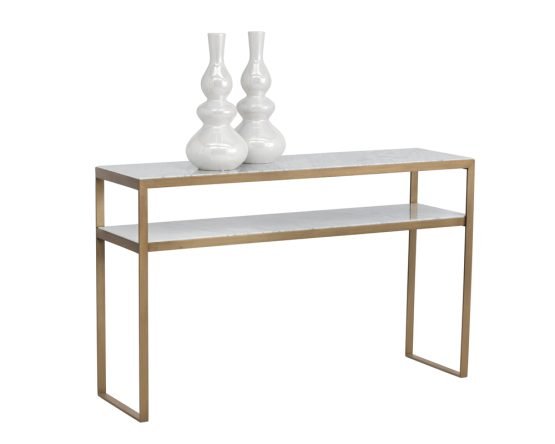 Evert Console Table White Marble