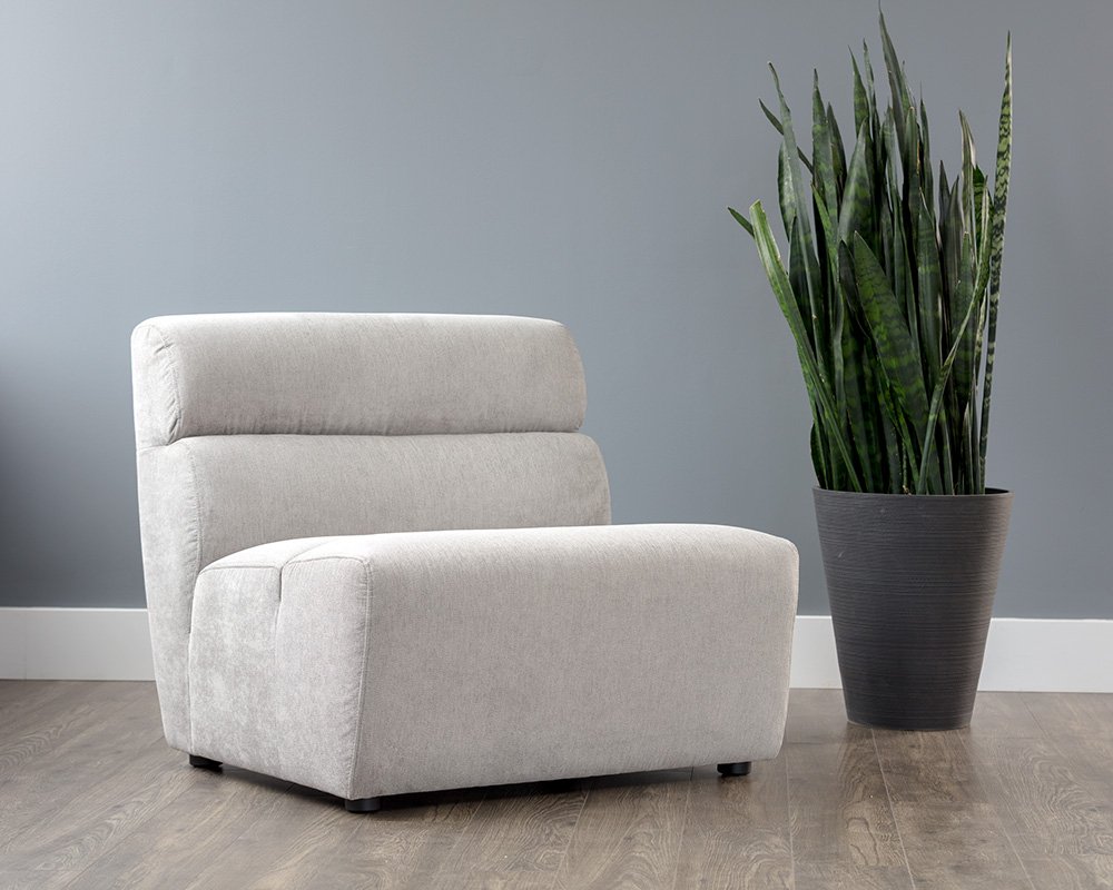 Cornell Modular Armless Chair Polo Club Stone - Image 10