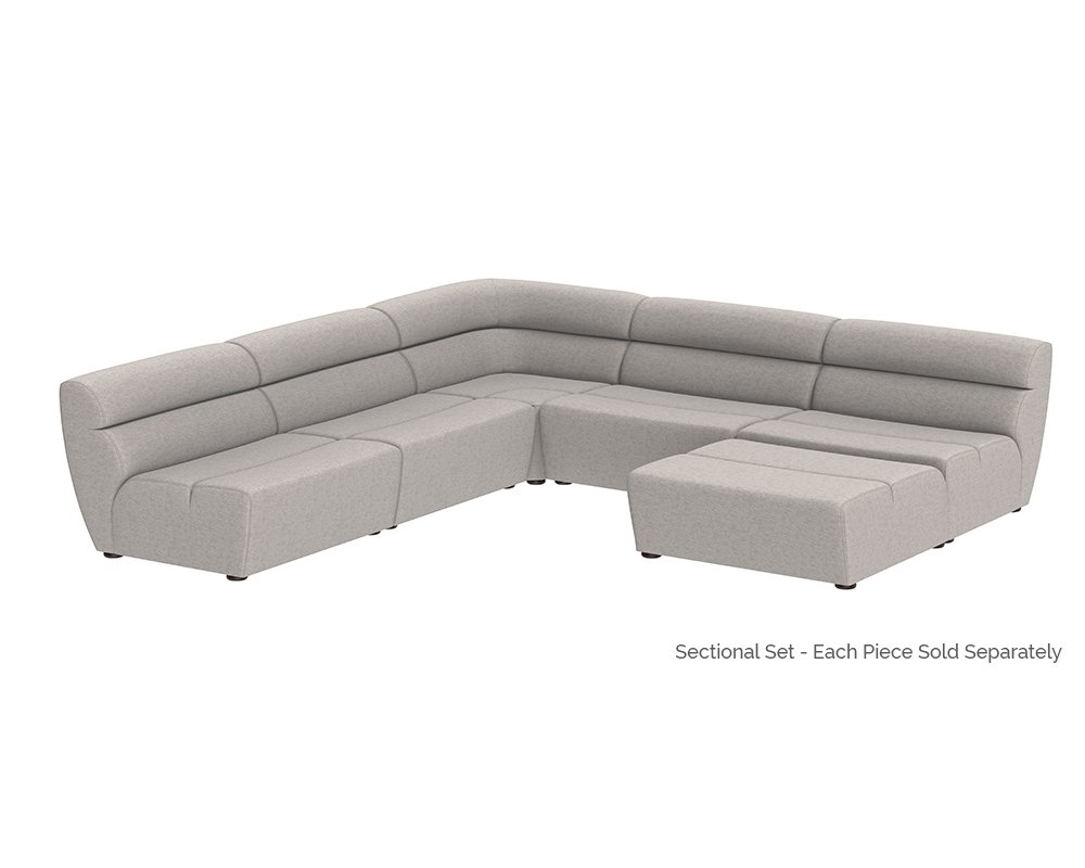 Cornell Modular Armless Chair Polo Club Stone - Image 4