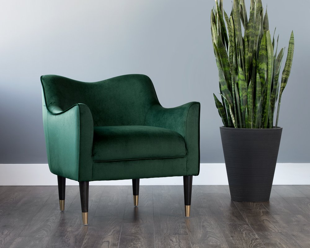 Bow Lounge Chair - Deep Green Sky - Image 2