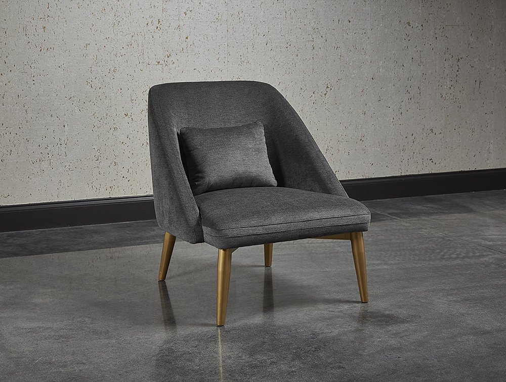 Riley Lounge Chair - Polo Club Kohl Grey - Image 3