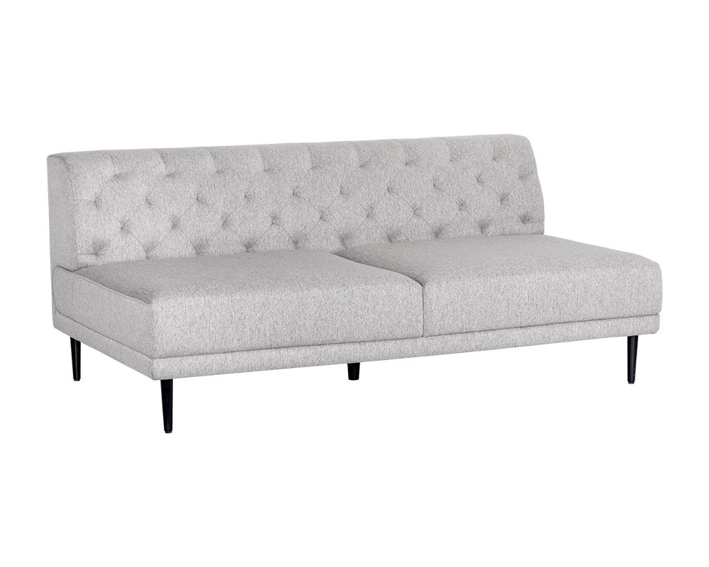 Delmar Armless Sofa - Trounce Aluminum