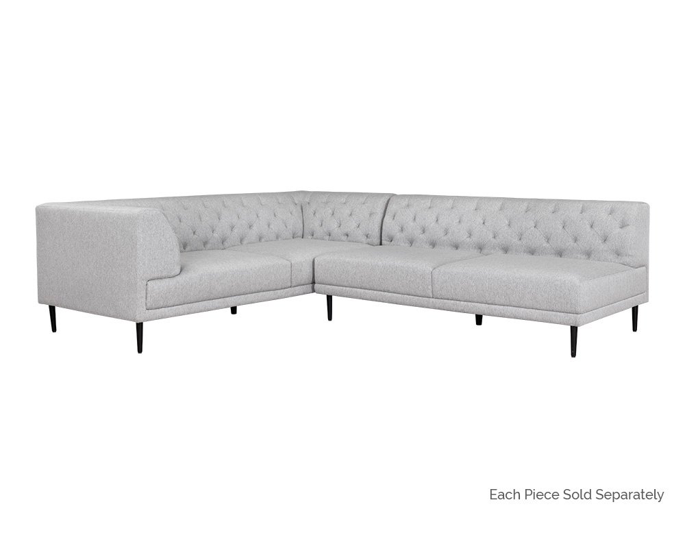 Delmar Armless Sofa - Trounce Aluminum - Image 5
