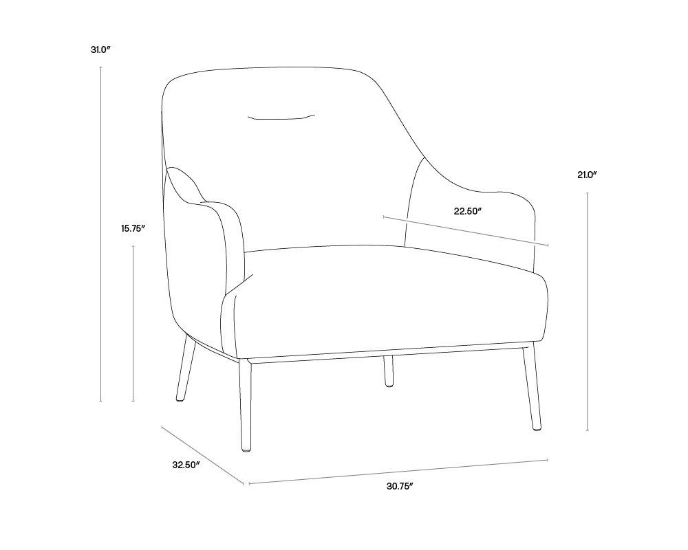 Cameron Lounge Chair Nono Rust - Image 6
